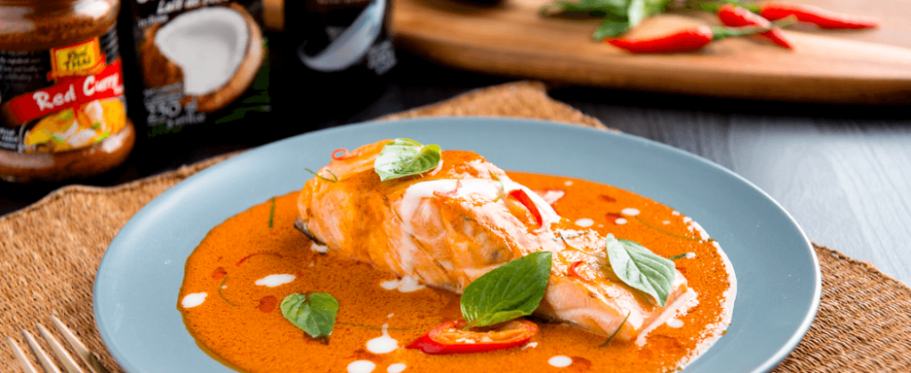 Thai Salmon Red Curry Recipe - Nine Tastes - Fine Thai Cuisine